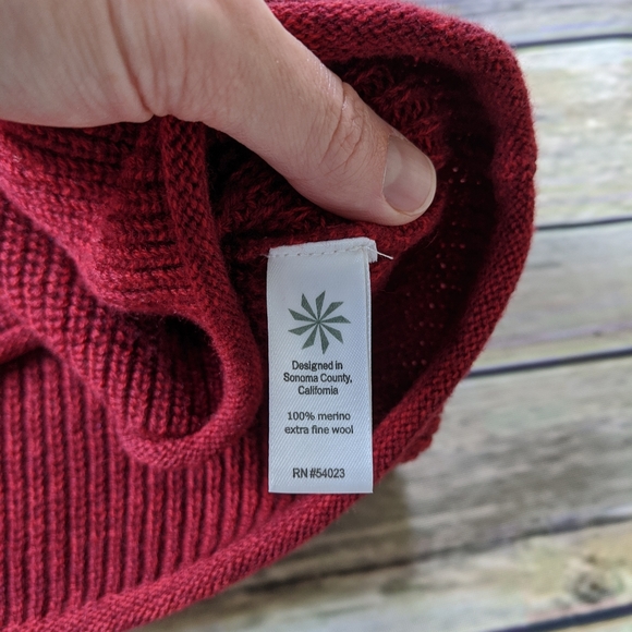 Athleta Pinewood Red Wool Knit Sweater Dress - Picture 6 of 9